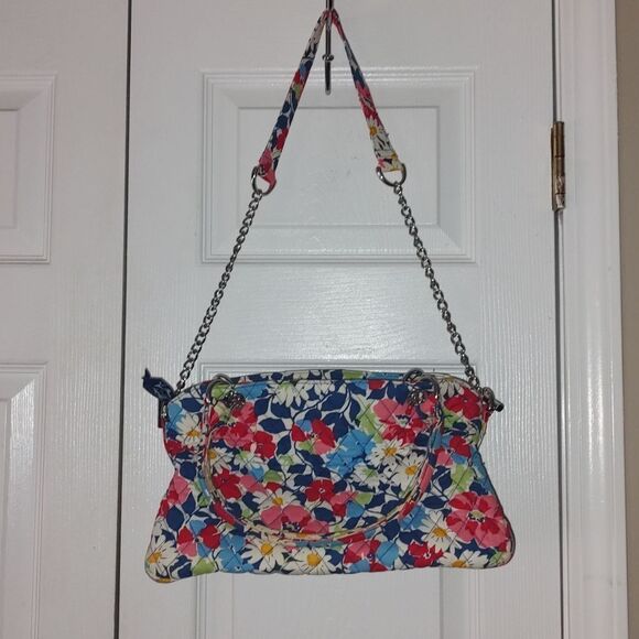 Vera Bradley Cottage Floral Shoulder Bag Handbag Summer Removable Straps Retired - Picture 1 of 8